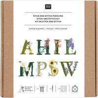 Embroidery Set - Letters with Flowers - Futschikato - Rico Design