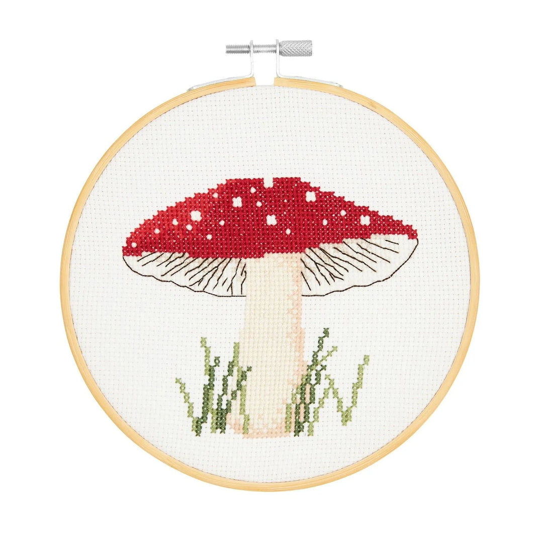 Stickset - Pilz - Kreuzstich - 15cm - Rico Design