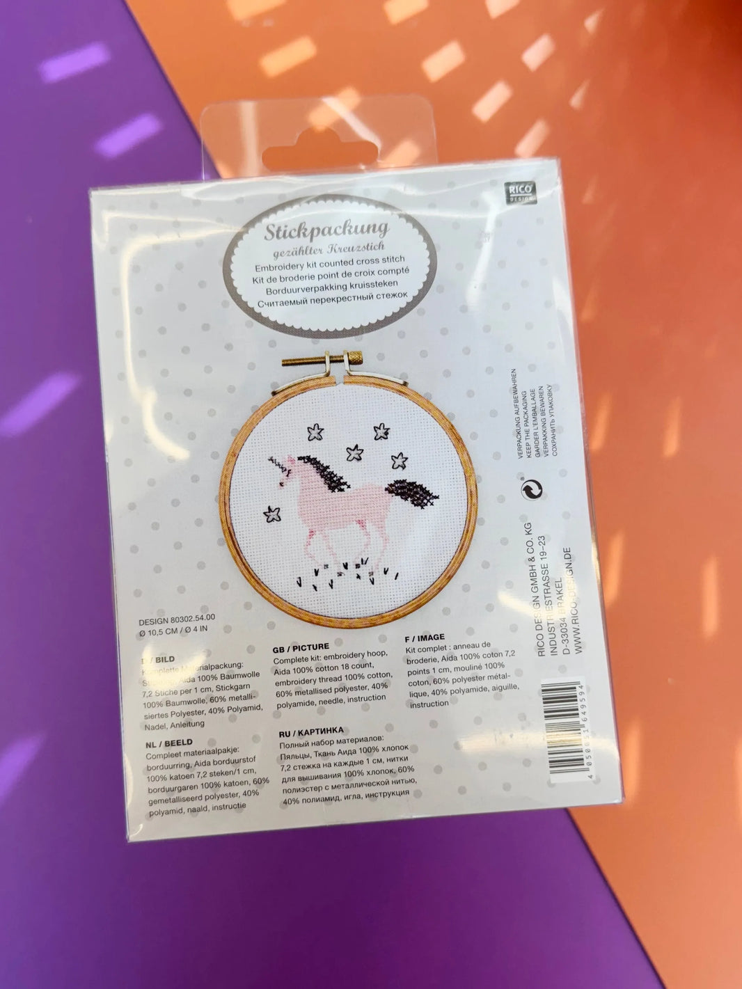 Stickset - Kreuzstich - Einhorn - Rico Design