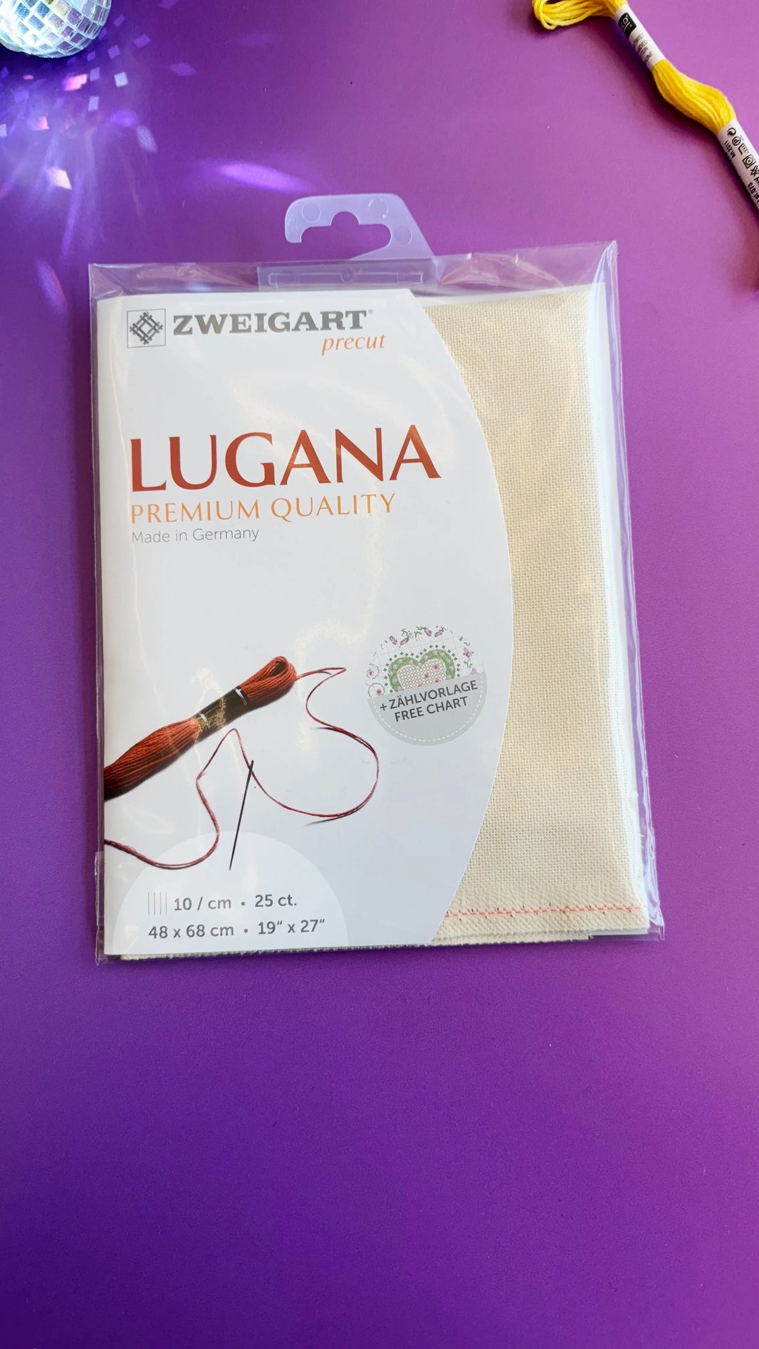 Zähl-/Stickstoff - Baumwolle/Modal - "Lugana" - natur (3835/252) - Zweigart