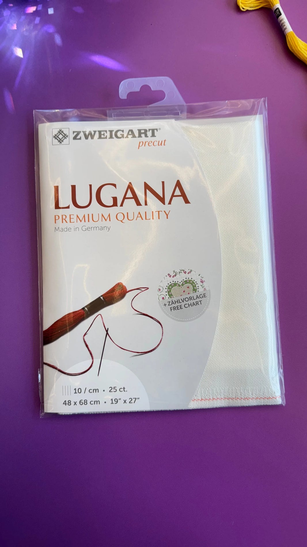 Zähl-/Stickstoff - Baumwolle/Modal - "Lugana" - weiss (3835/101) - Zweigart