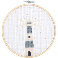 Embroidery Set - lighthouse - Crossstitch - 15cm - Rico Design