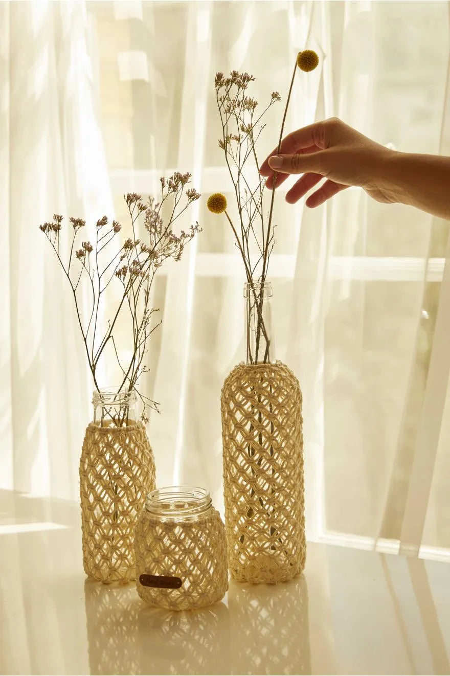 Makramee-Set - Flaschenhülle - Mindful Making - DMC