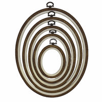Flexi hoop - oval - wood grain brown - Nurge