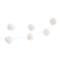 Pompon-Girlande - weiß - 180cm - 2 Stück - Rico Design