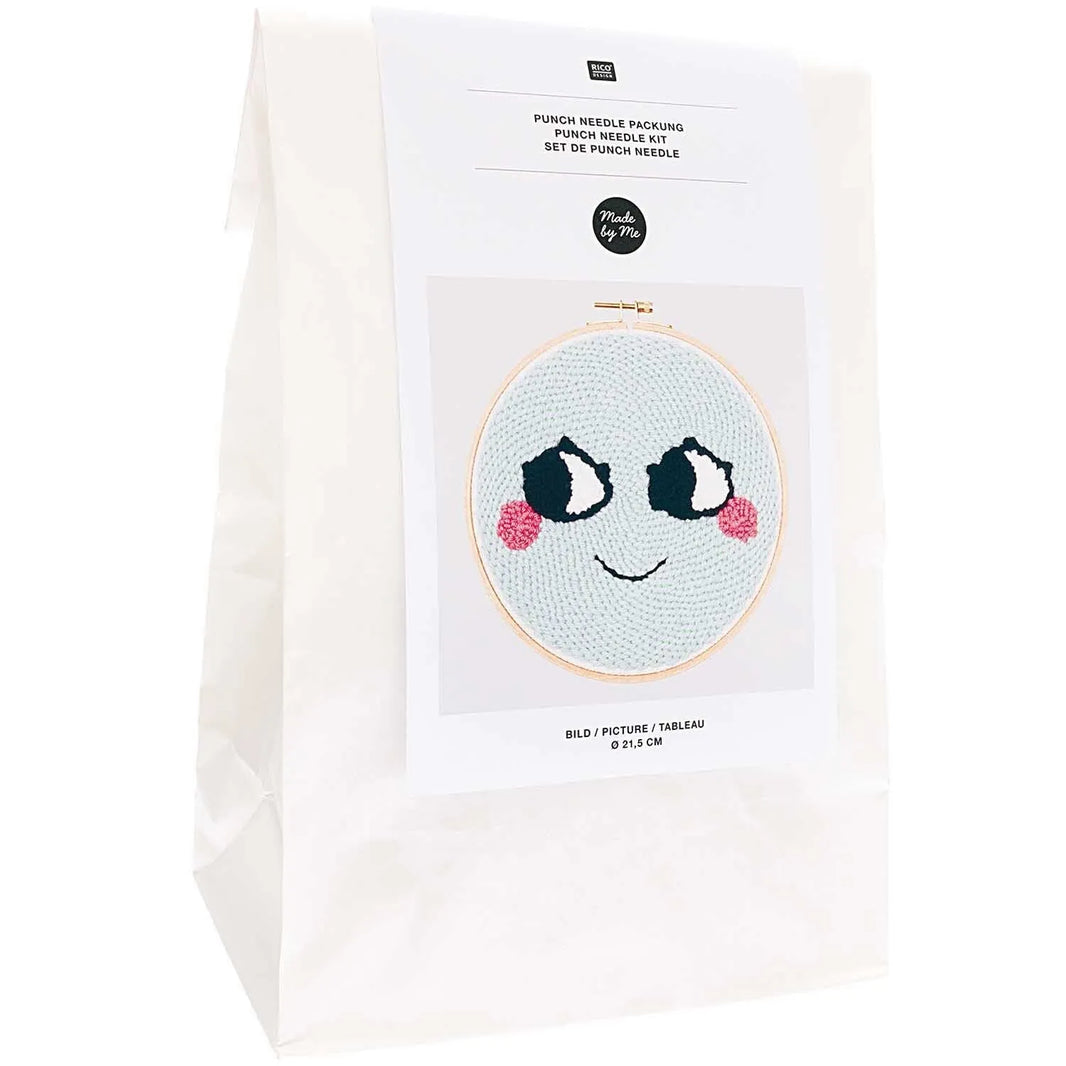 Punch Needle Set - Gesicht Mint - inkl. Punch Needle -  Loco Loco - Rico Design