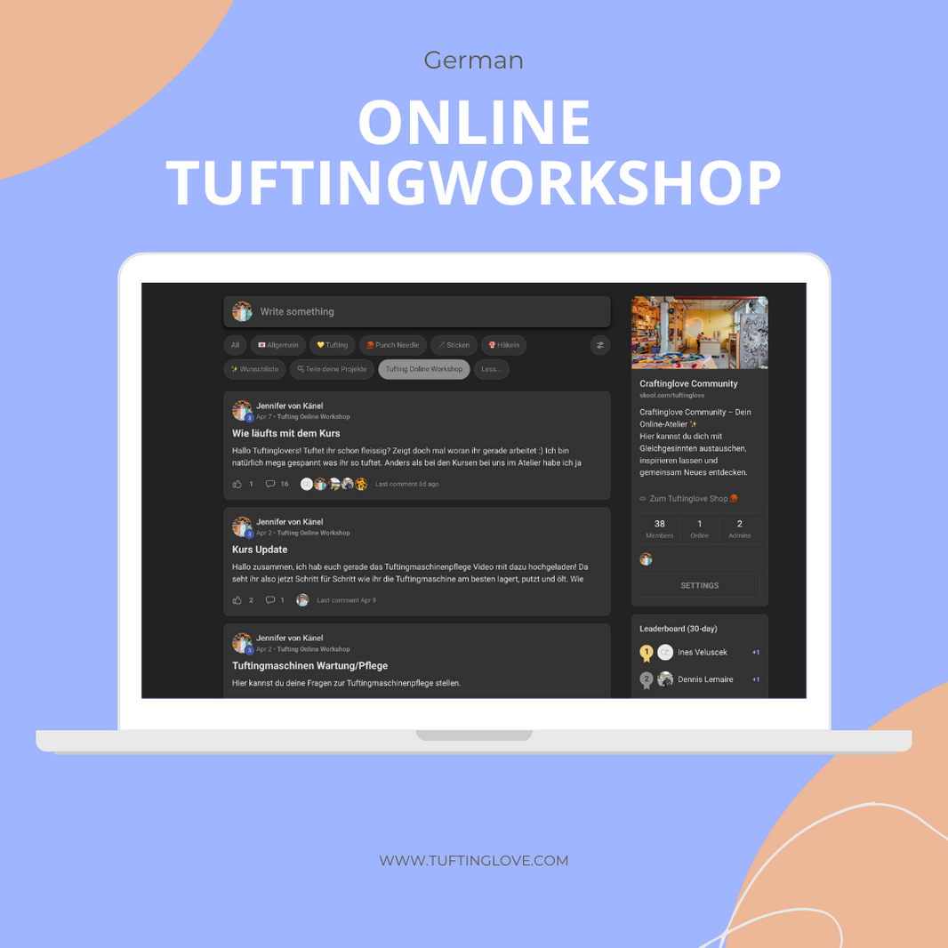 Online Tuftingworkshop für Anfänger*innen