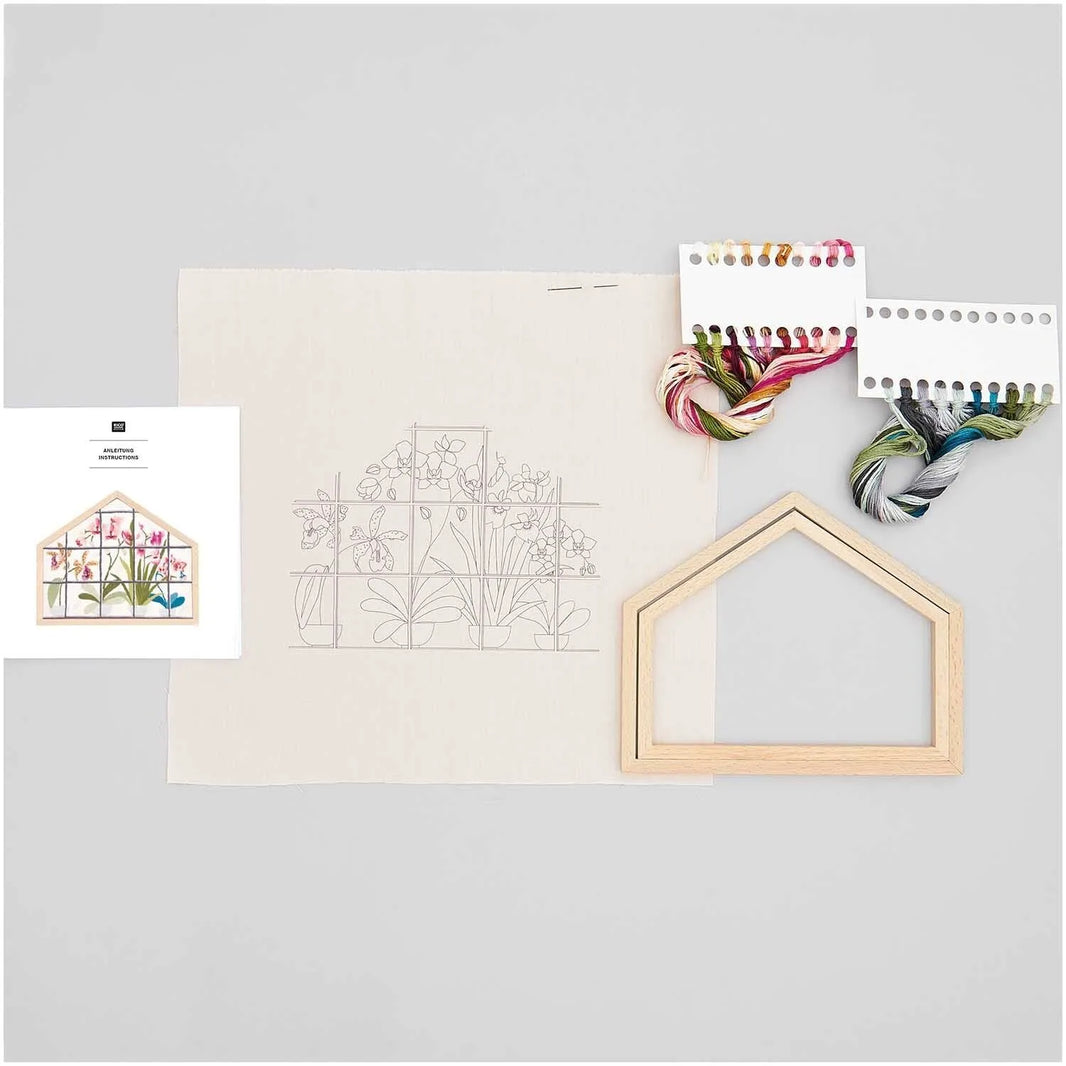 Embroidery Kit, Orchideen, small, Rico - Tuftinglove