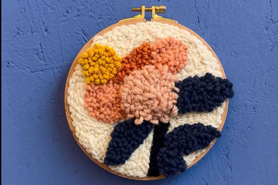 Punch Needle Kit, Flower, Rico - Tuftinglove