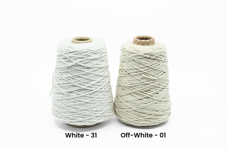 Recycled Cotton Yarn - White - Tuftinglove