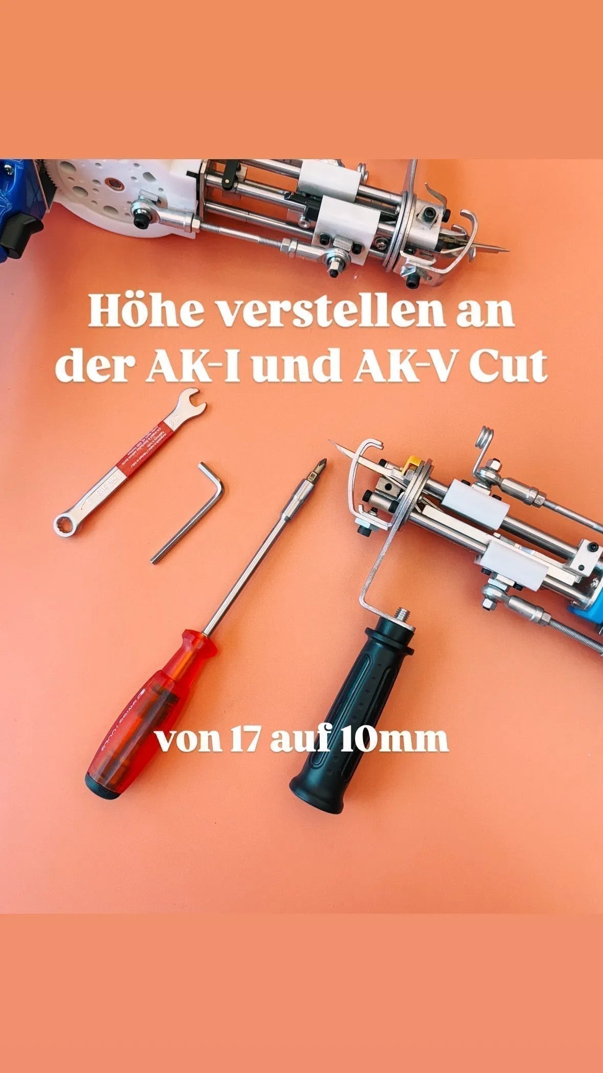 This Tutorial shows you how to change the cutting height of tuftingmachines