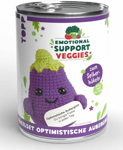 Häkelset - Aubergine - Emotional Support Veggies - Topp