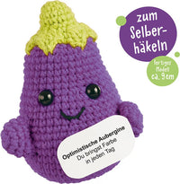 Häkelset - Aubergine - Emotional Support Veggies - Topp