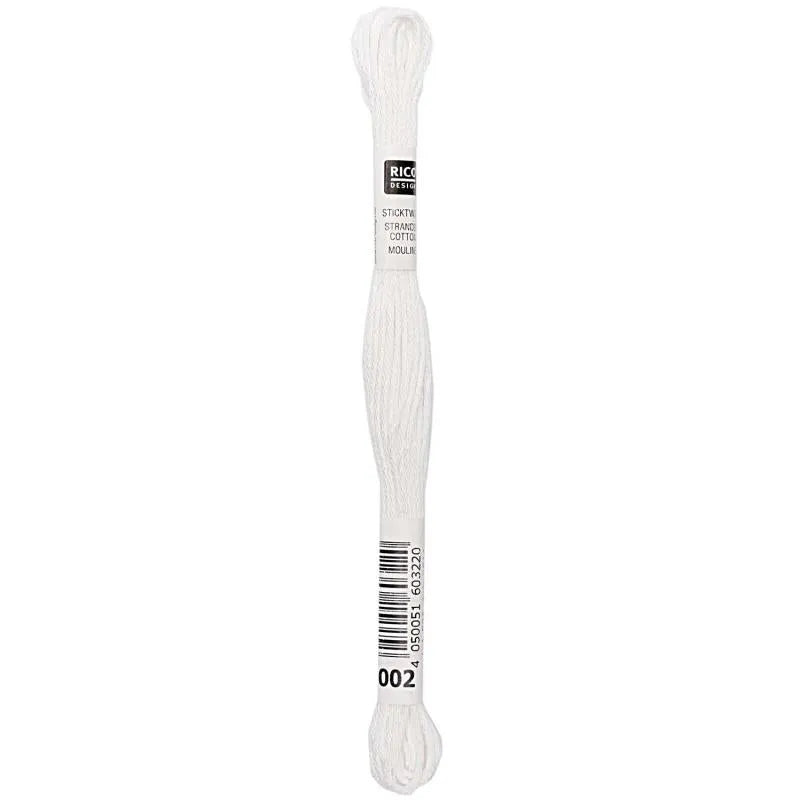 Stranded Cotton Mouliné (8m) - Weiss - 002 - Rico Design