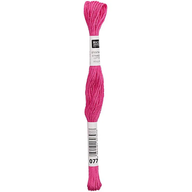 Stranded Cotton Mouliné (8m) - Pink - 077 - Rico Design