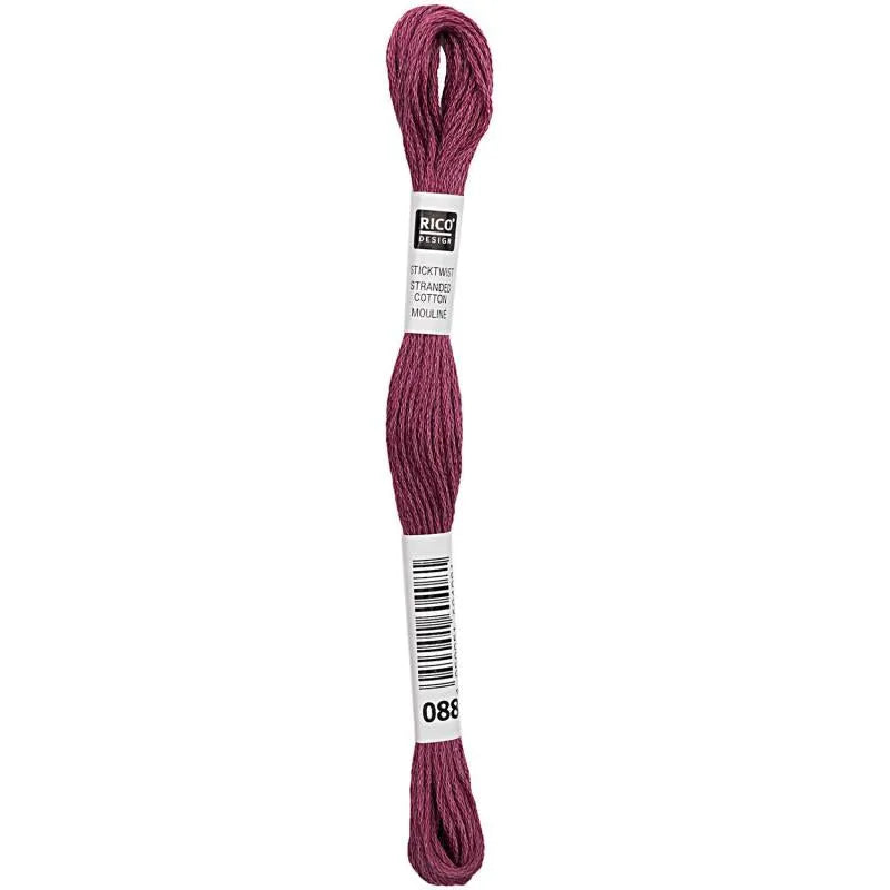 Stranded Cotton Mouliné (8m) - Weinrot - 088 - Rico Design