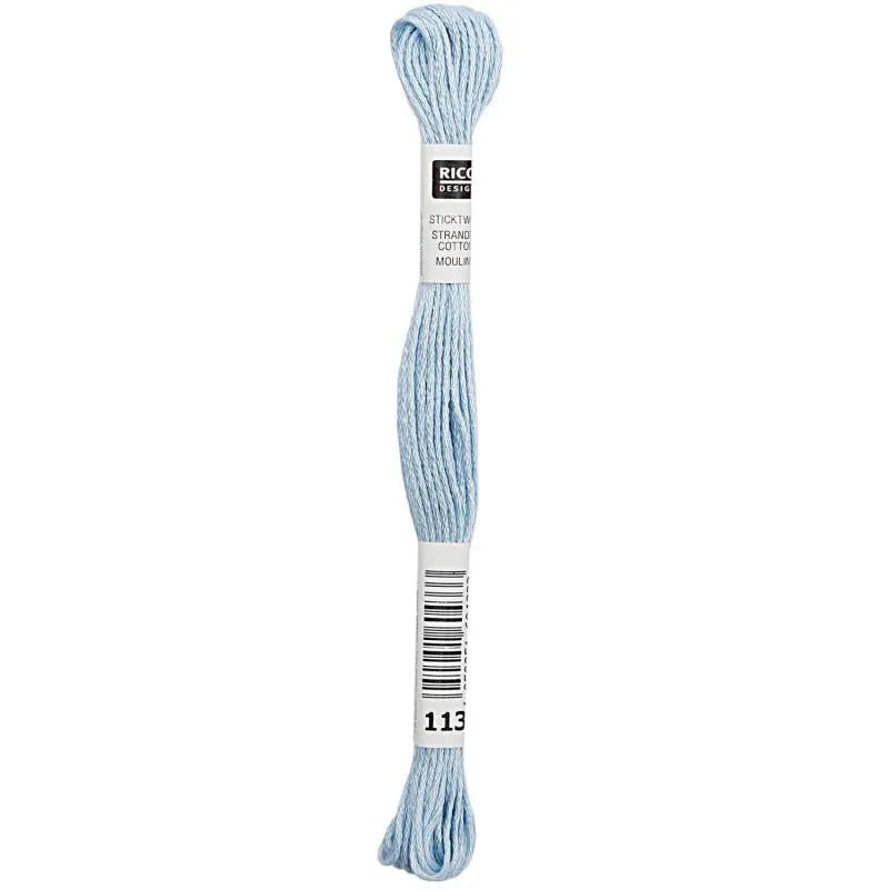 Stranded Cotton Mouliné (8m) - Hellblau - 113 - Rico Design