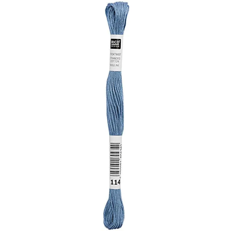 Stranded Cotton Mouliné (8m) - Hellblau - 114 - Rico Design
