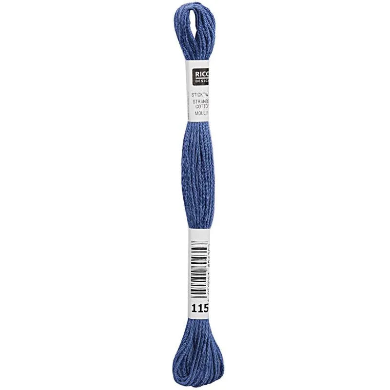 Stranded Cotton Mouliné (8m) - Hellblau - 115 - Rico Design
