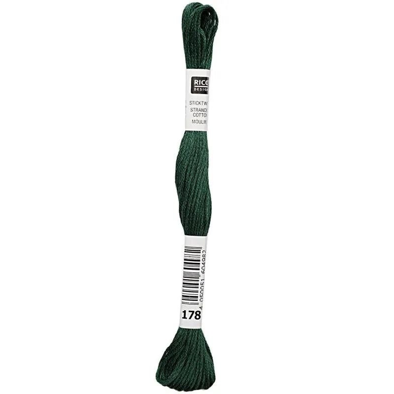 Stranded Cotton Mouliné (8m) - Tannengrün - 178 - Rico Design