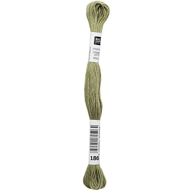 Stranded Cotton Mouliné (8m) - Khaki - 186 - Rico Design