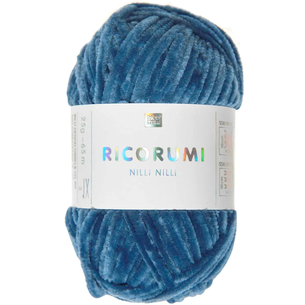 Chenille Yarn - 25g - blau - 013 - Creative Ricorumi Nilli Nilli - Rico Design