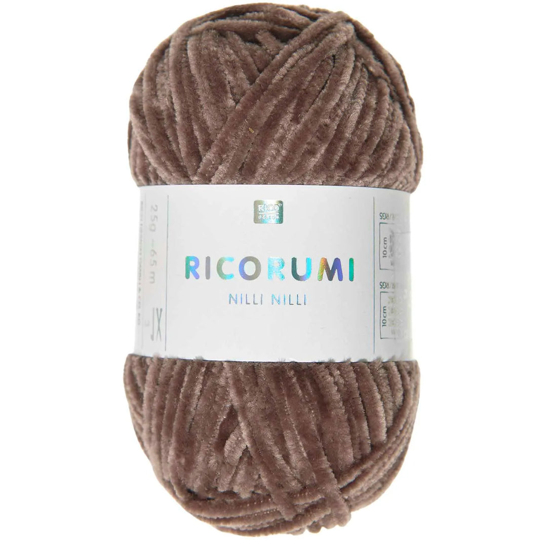 Chenille Yarn - 25g - schokolade - 024 - Creative Ricorumi Nilli Nilli - Rico Design