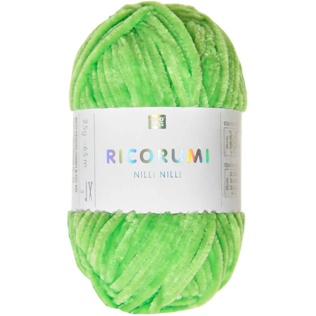 Chenille Yarn - 25g - neon grün - 030 - Creative Ricorumi Nilli Nilli - Rico Design
