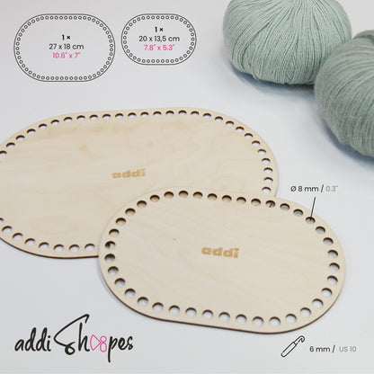 Holzboden für Häkelkorb - Oval - Addi Shapes - Addi