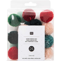 Pom-Pom Set – 24 Set - Red-Green - Rico Design