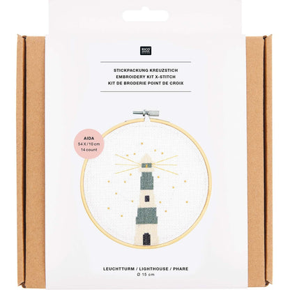 Stickset - Leuchtturm - Kreuzstich - 15cm - Rico Design