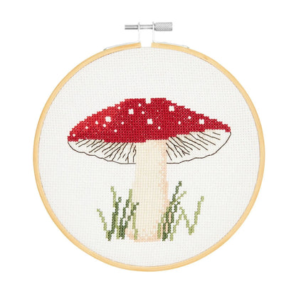 Embroidery Set - Mushroom - Cross Stitch - 15cm - Rico Design