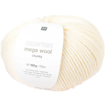 Wolle - 100g - Mega Chunky - Essentials Wool - Rico Design