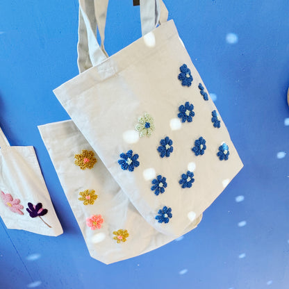 Punch Needle Set - Blümchen Tasche - Craftinglove