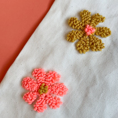 Punch Needle Set - Blümchen Tasche - Craftinglove