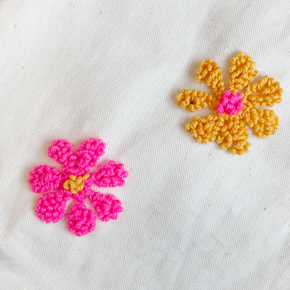 Punch Needle Set - Blümchen Tasche - Craftinglove