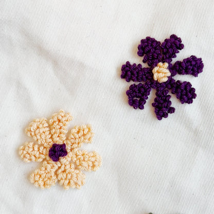 Punch Needle Set - Blümchen Tasche - Craftinglove