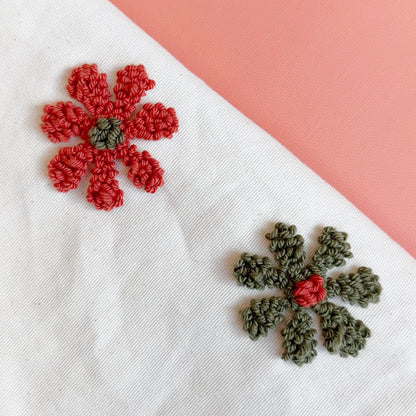 Punch Needle Set - Blümchen Tasche - Craftinglove