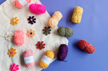 Punch Needle Set - Blümchen Tasche - Craftinglove