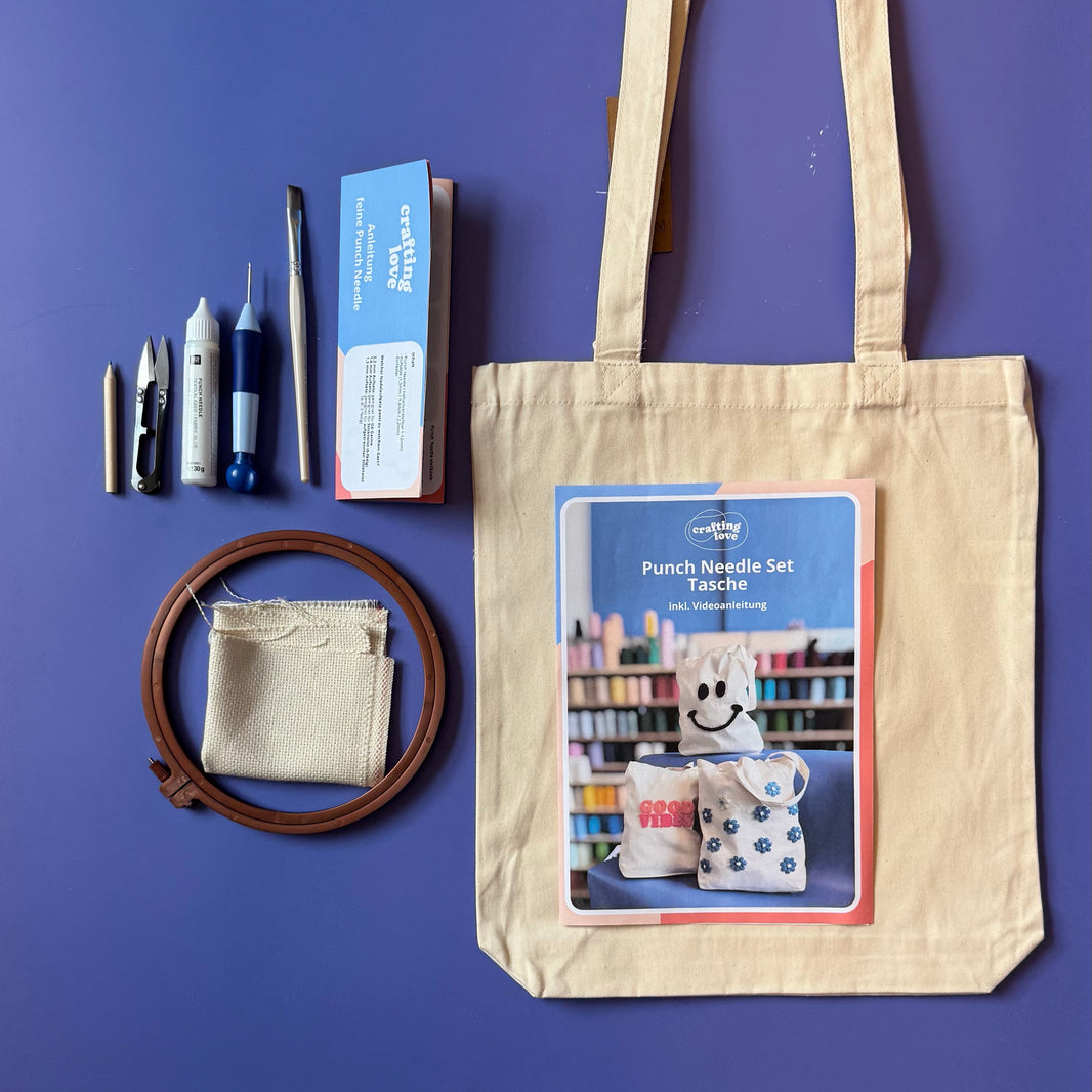 Punch Needle Set - Design your own - Tasche - Craftinglove