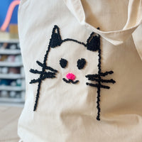 Katze Vorlage - Punch Needle Tasche - Craftinglove