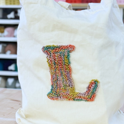 Buchstabe Vorlage - Punch Needle Tasche - Craftinglove