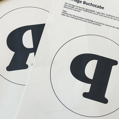 Buchstabe Vorlage - Punch Needle Tasche - Craftinglove