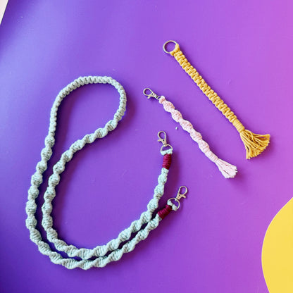 Macramee Set - Keychain and Phonechain - Craftinglove