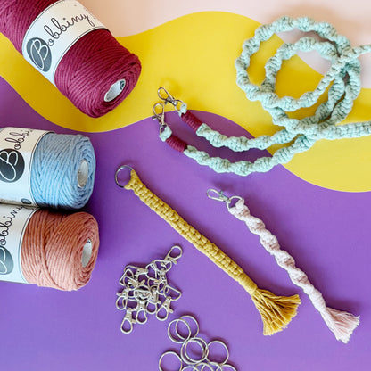 Macramee Set - Keychain and Phonechain - Craftinglove
