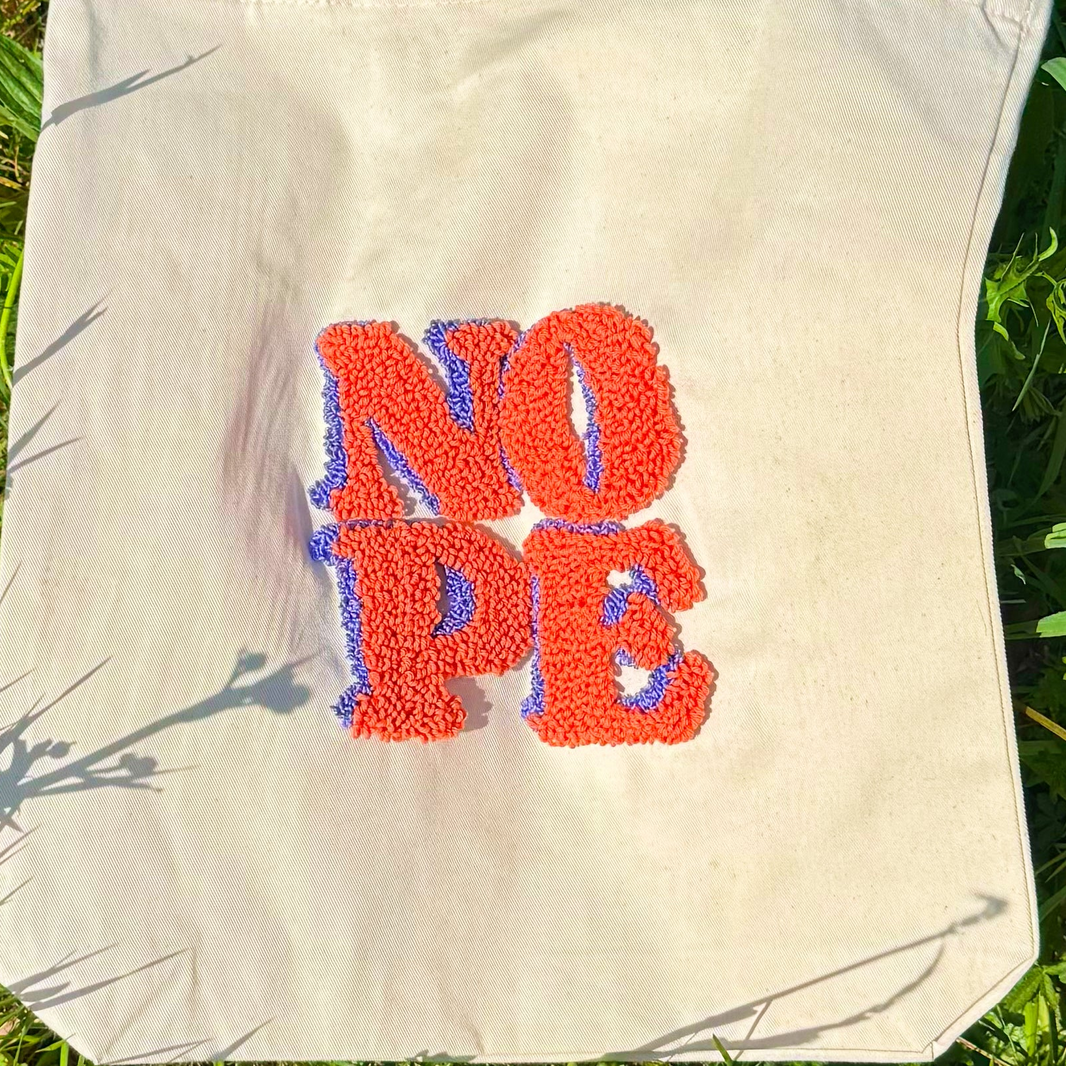 NOPE Pattern - Punch Needle Bag - Craftinglove