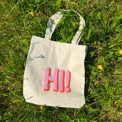 Hi! Pattern - Punch Needle Bag - Craftinglove