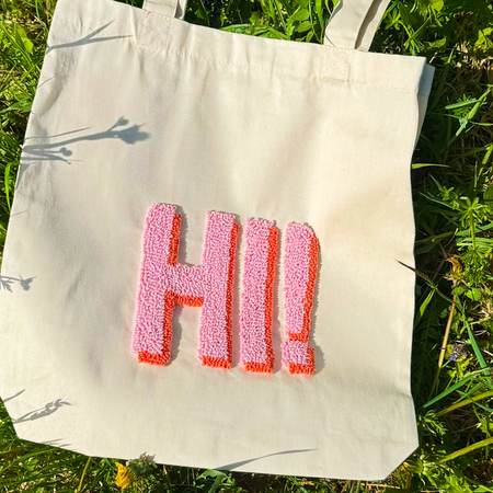 Hi! Pattern - Punch Needle Bag - Craftinglove