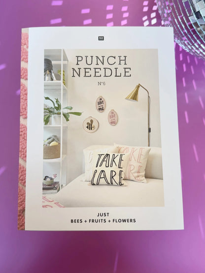 The Punch Needle Book - “Just Bees + Fruits + Flowers” - No. 6 - Rico Design