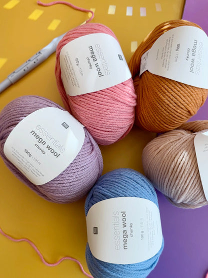Wolle - 100g - Mega Chunky - Essentials Wool - Rico Design